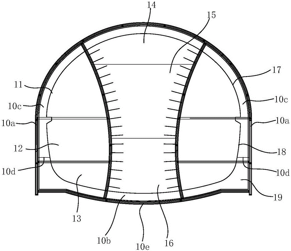 Construction method of large-section tunnel
