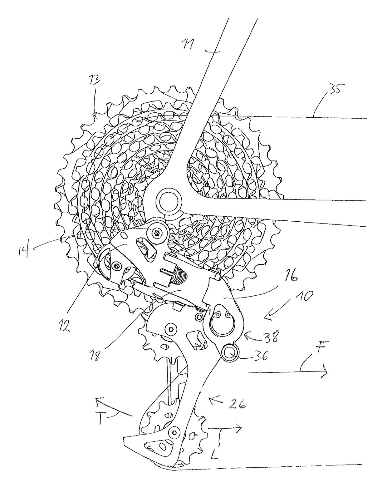 Bicycle rear derailleur with a damper assembly