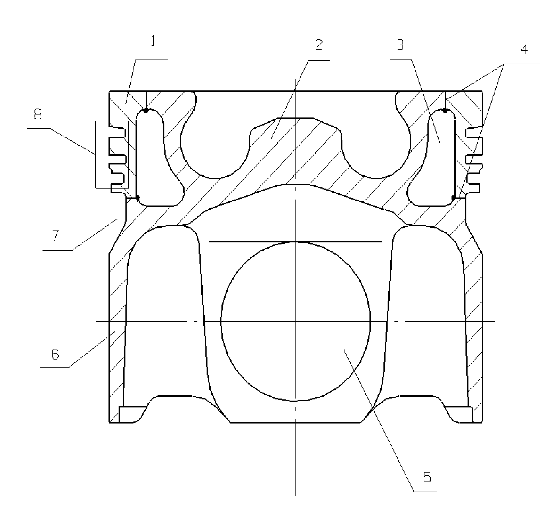 Single-piece forged-steel piston with inner oil cooling chamber and a method for manufacturing thereof