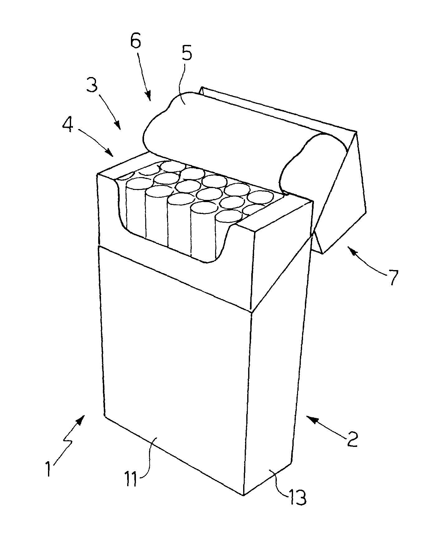 Package of Tobacco Articles with an Inner Package Fitted with a Sealing Flap Fixed to a Hinged Lid