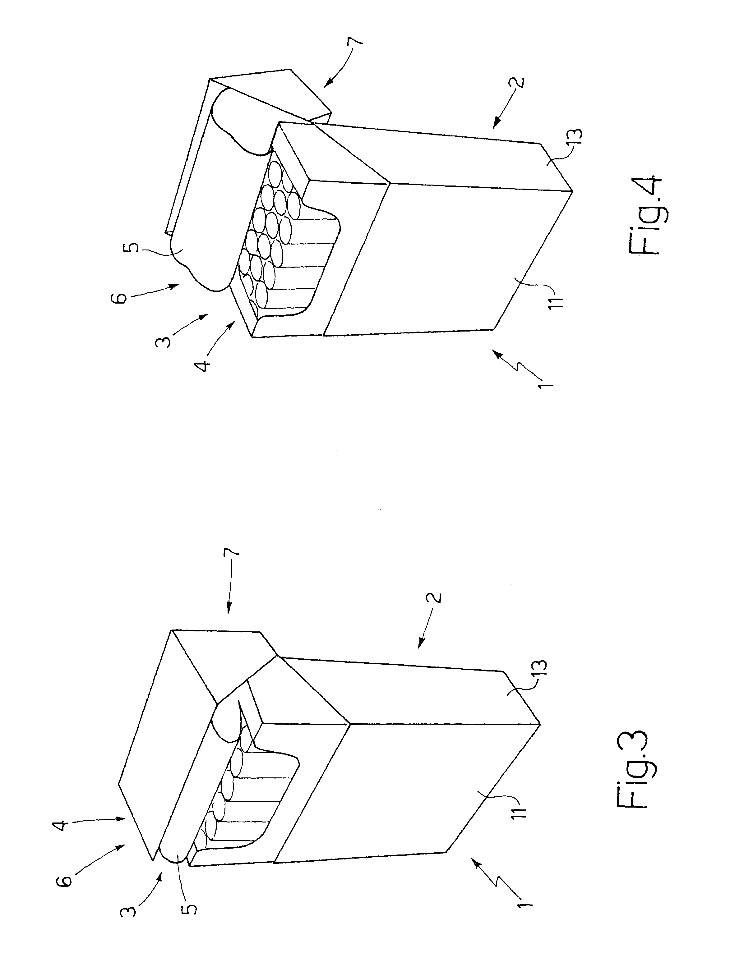 Package of Tobacco Articles with an Inner Package Fitted with a Sealing Flap Fixed to a Hinged Lid