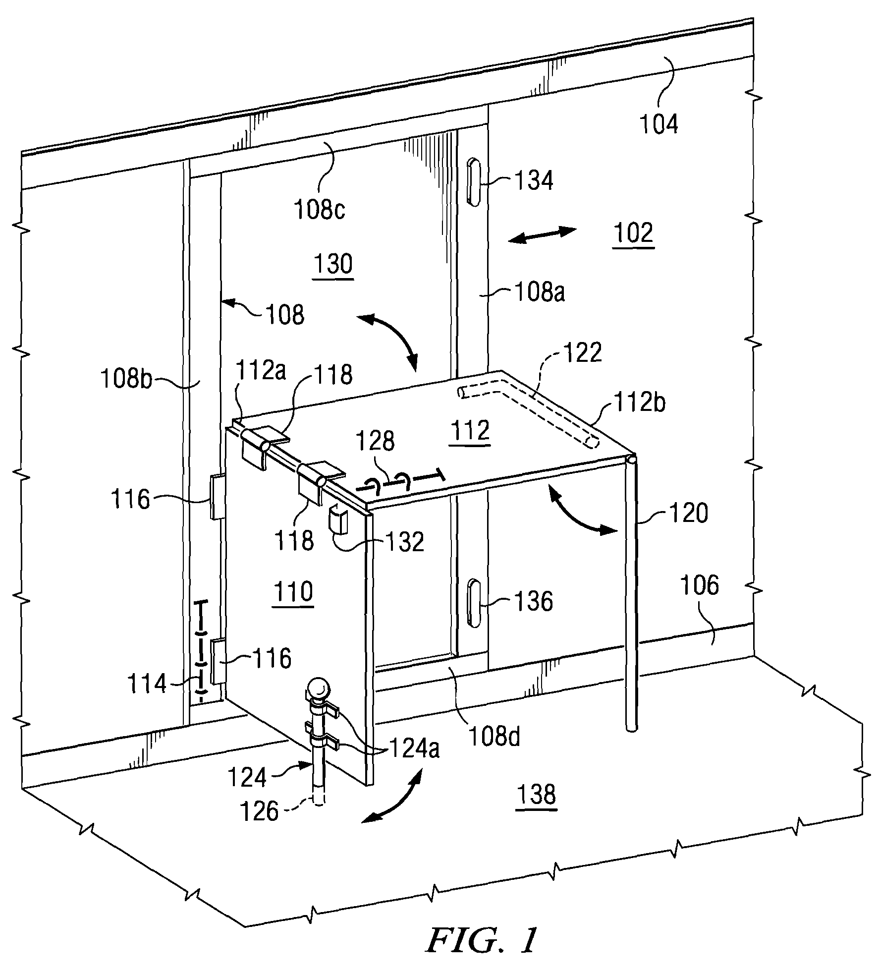 Rotatable partition system for a freight carrying enclosure