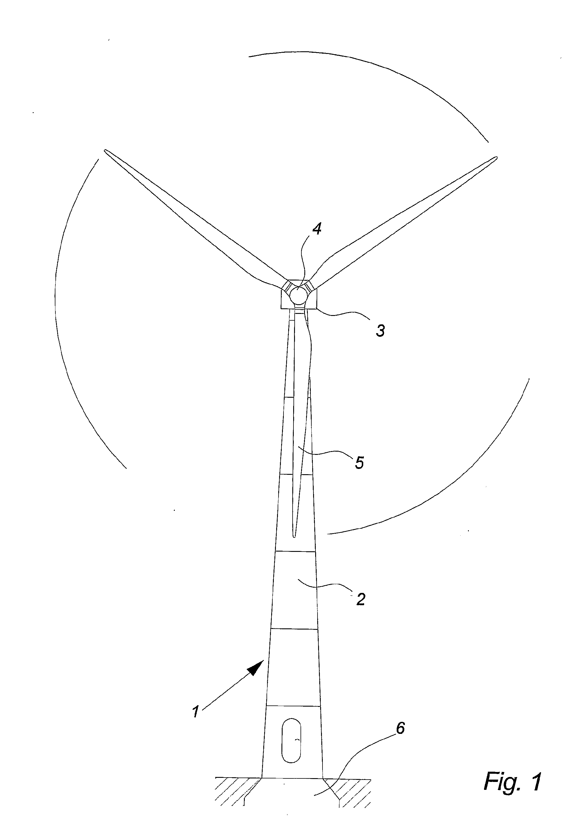 Earthing system for a wind turbine connected to a utility grid and for a wind turbine park