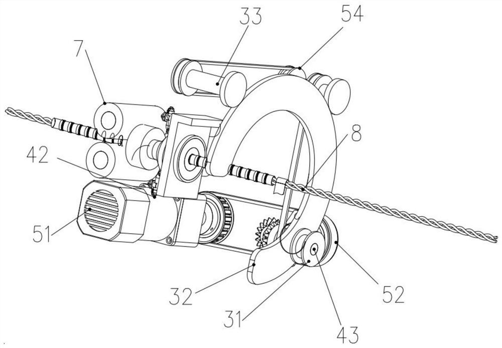 Automatic winding mechanism for wrapping cable