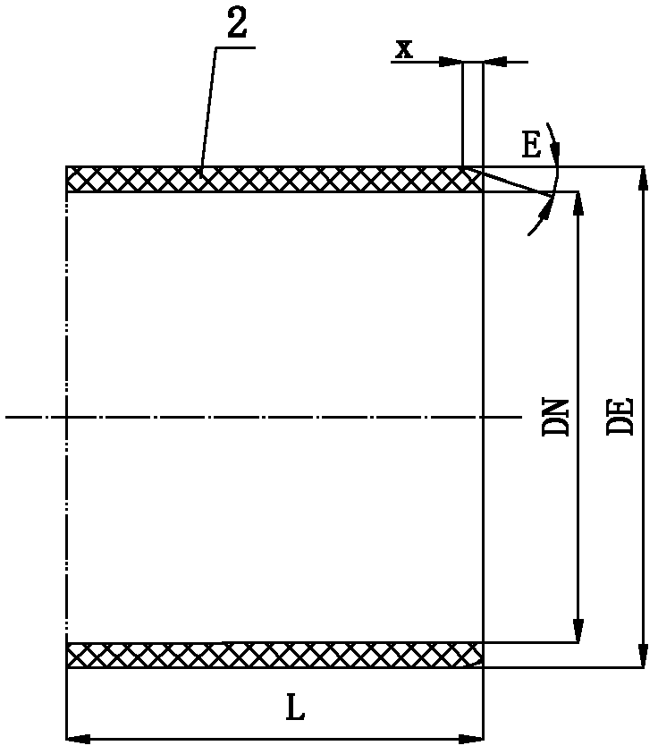Half steel frame reinforcing type socket-and-spigot composite pipe and manufacture process thereof