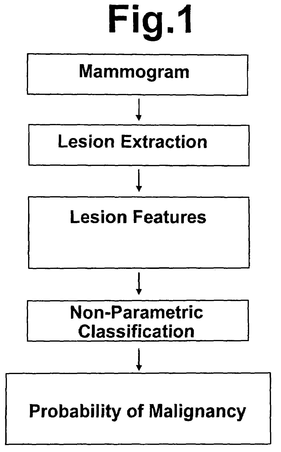 Automated method and system for advanced non-parametric classification of medical images and lesions