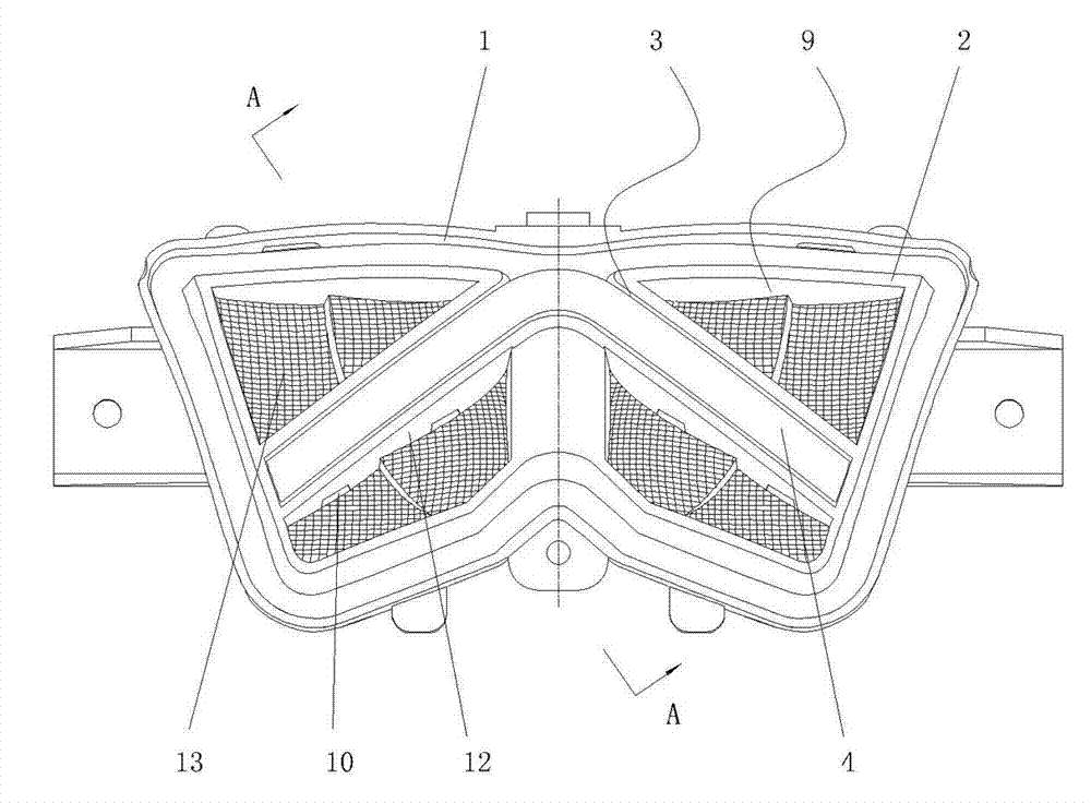 LED (Light Emitting Diode) taillight for motorcycle