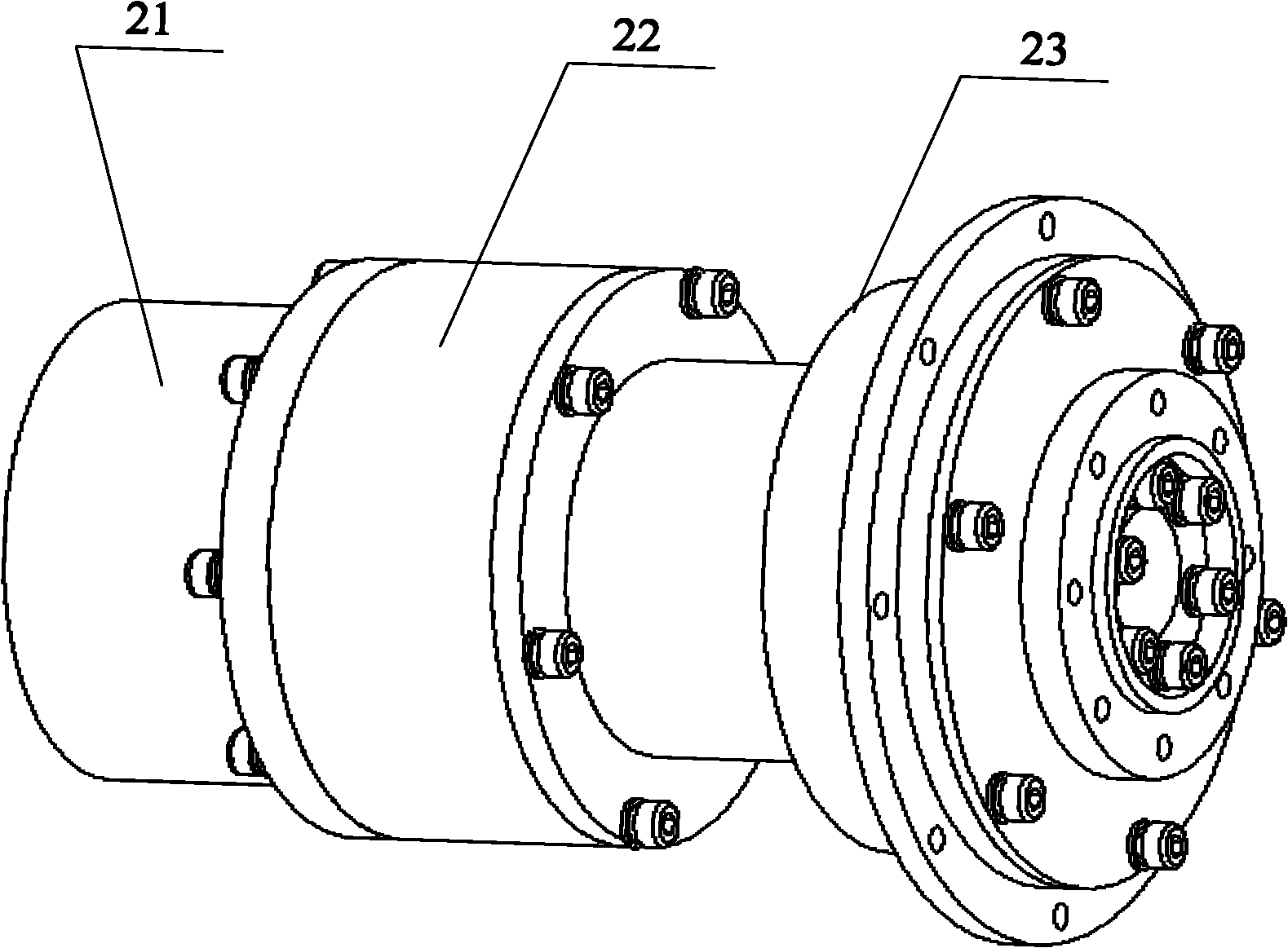 Rotating mechanism for spatial two-dimensional antenna