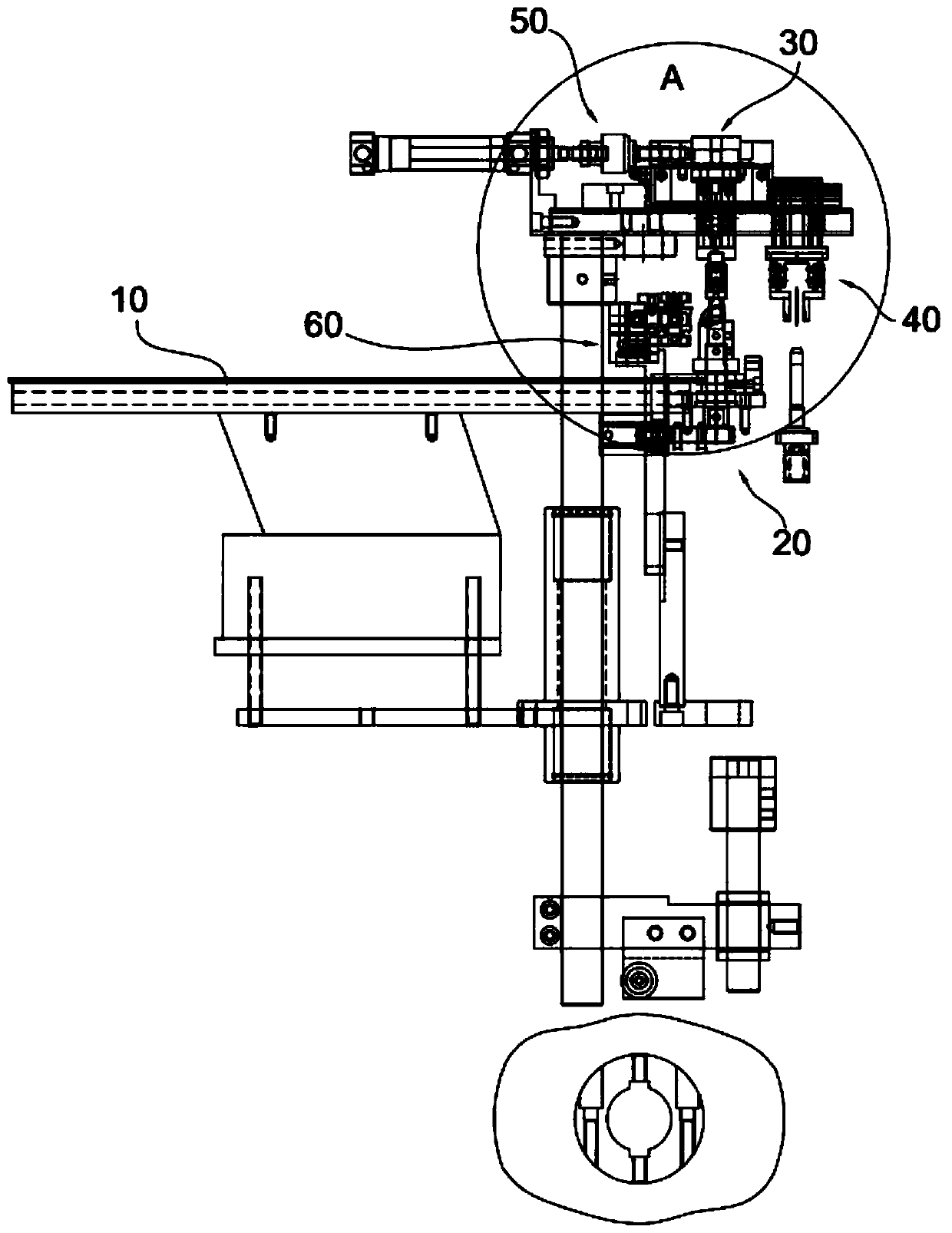 Pen clip base positioning and assembling device and method