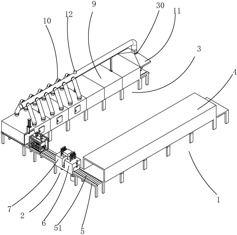 Production line for pouring epoxy resin into automobile ignition coil