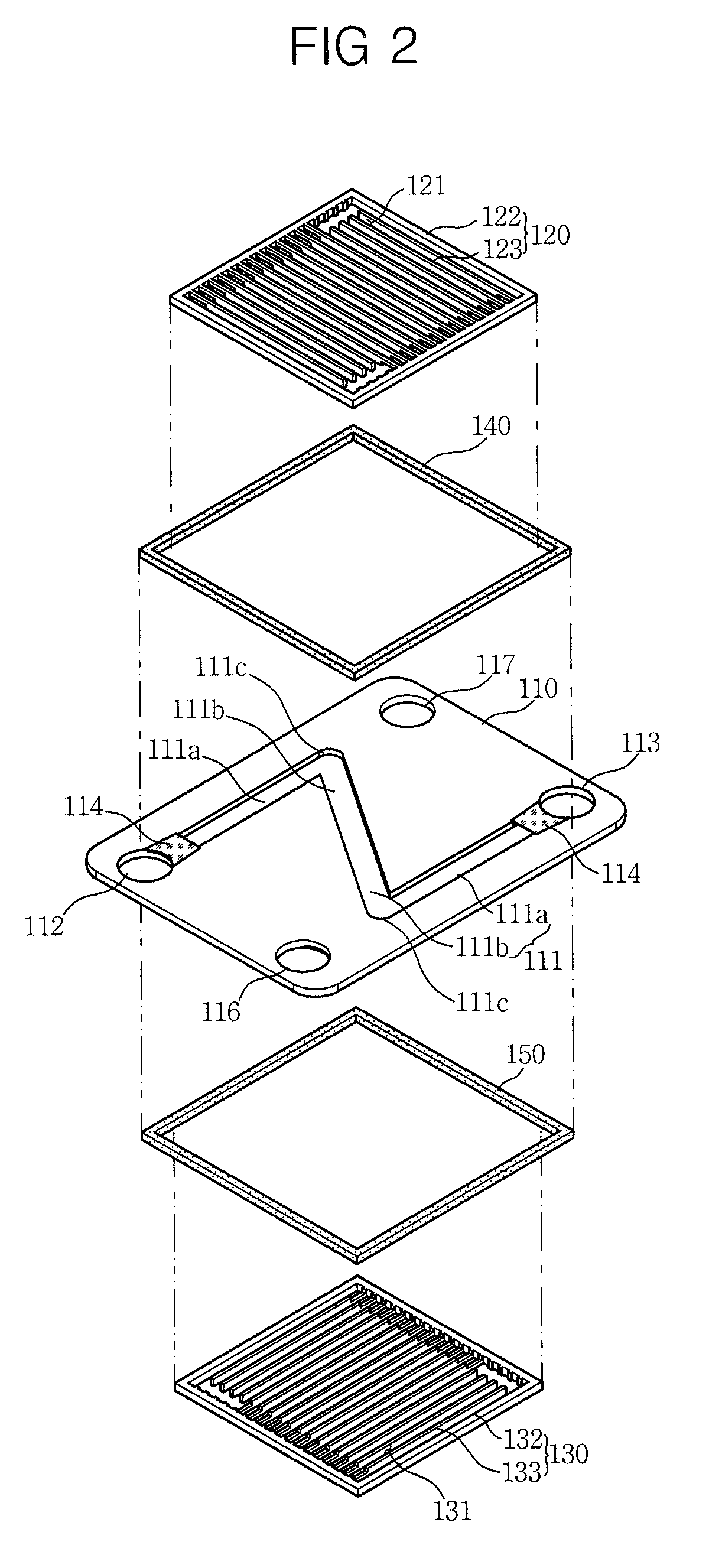 Separating plate of solid oxide fuel cell stack