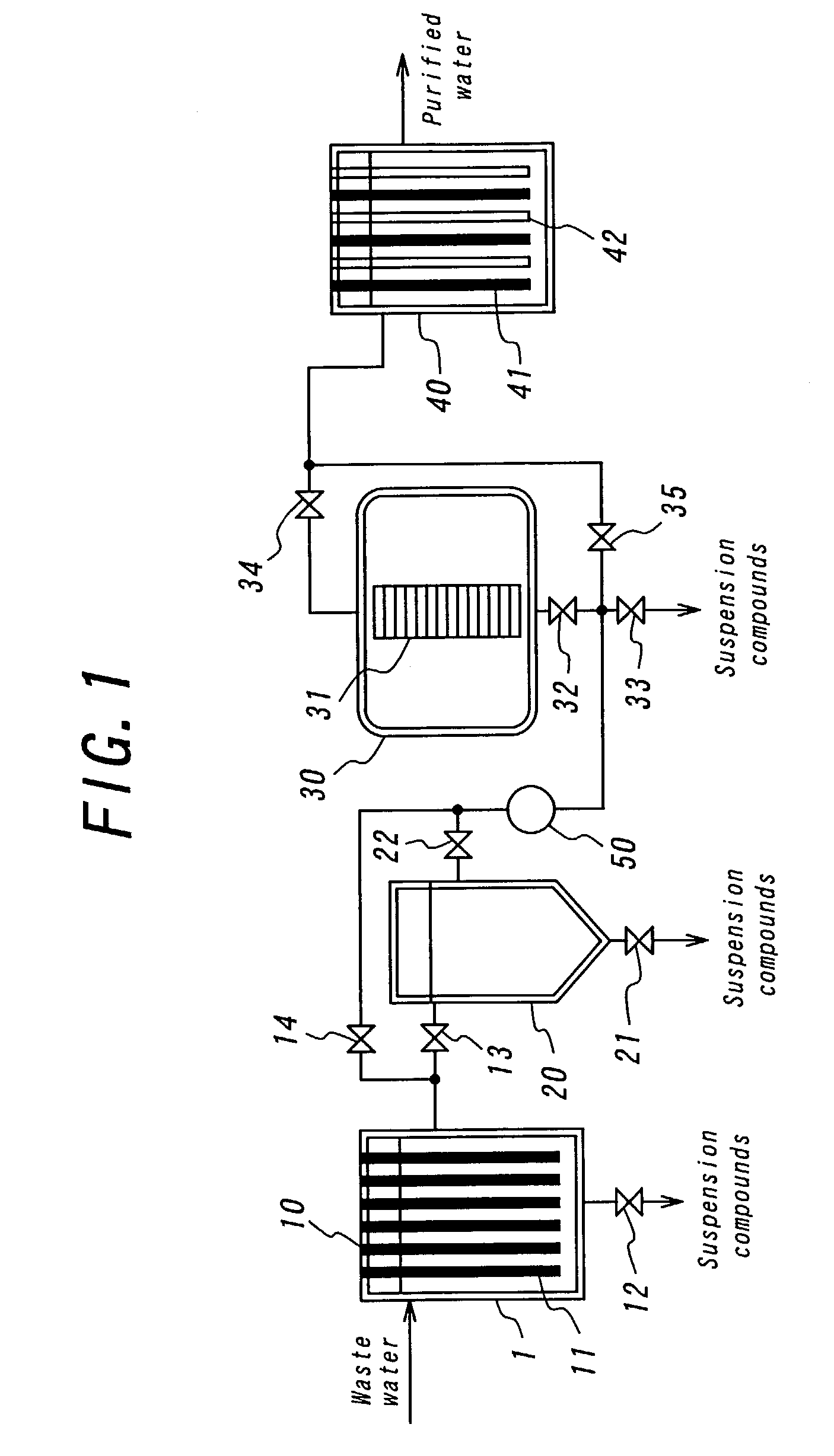 Apparatus for treating waste water and method for treating waste water