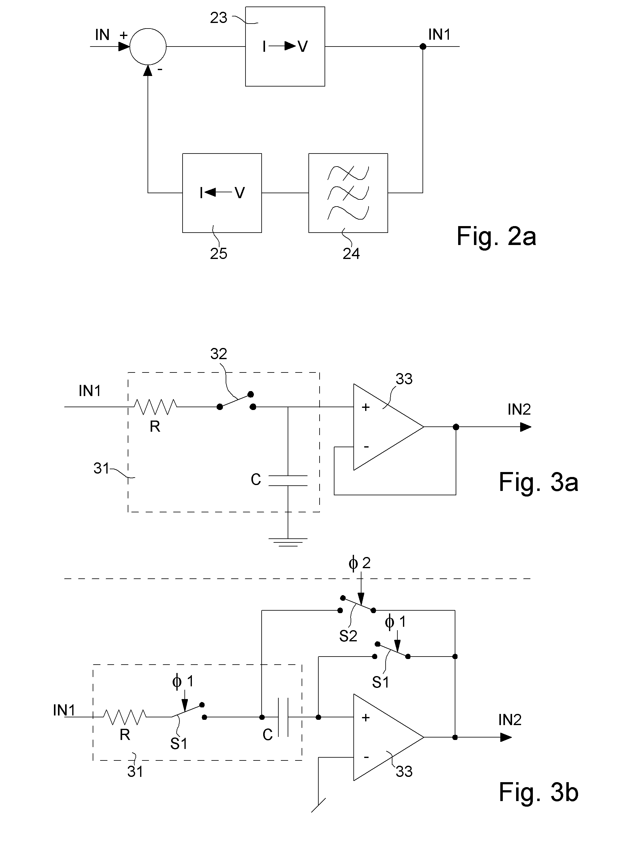 Signal conditioning circuit between an optical device and a processing unit