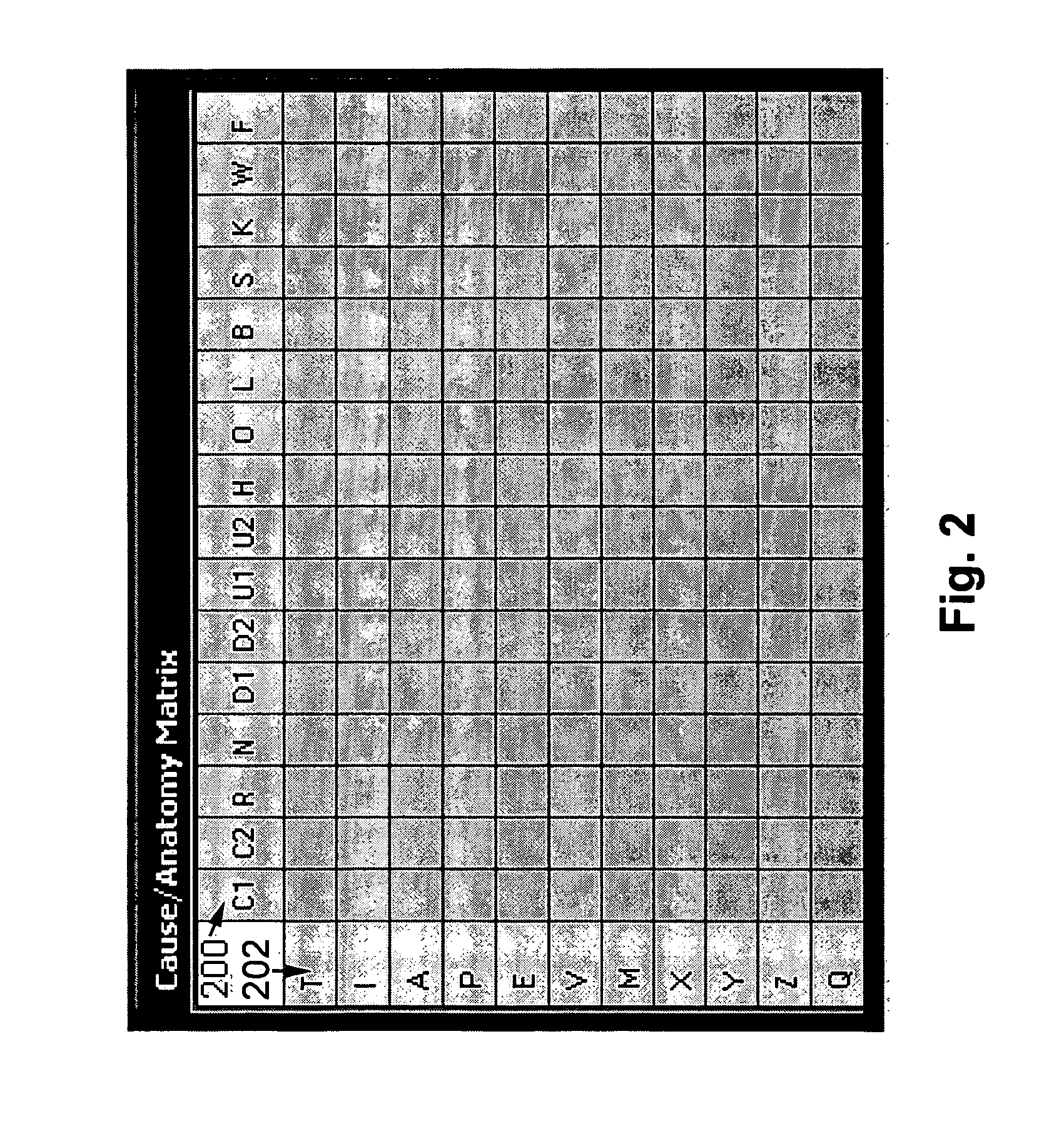 Matrix interface for medical diagnostic and treatment advice system and method