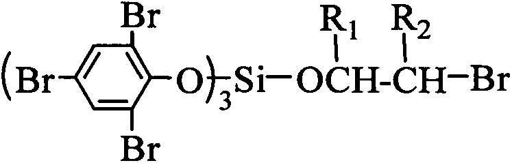 Fire retardant dibromopropyl tri(tribromophenoxy)silane compound and its preparation method