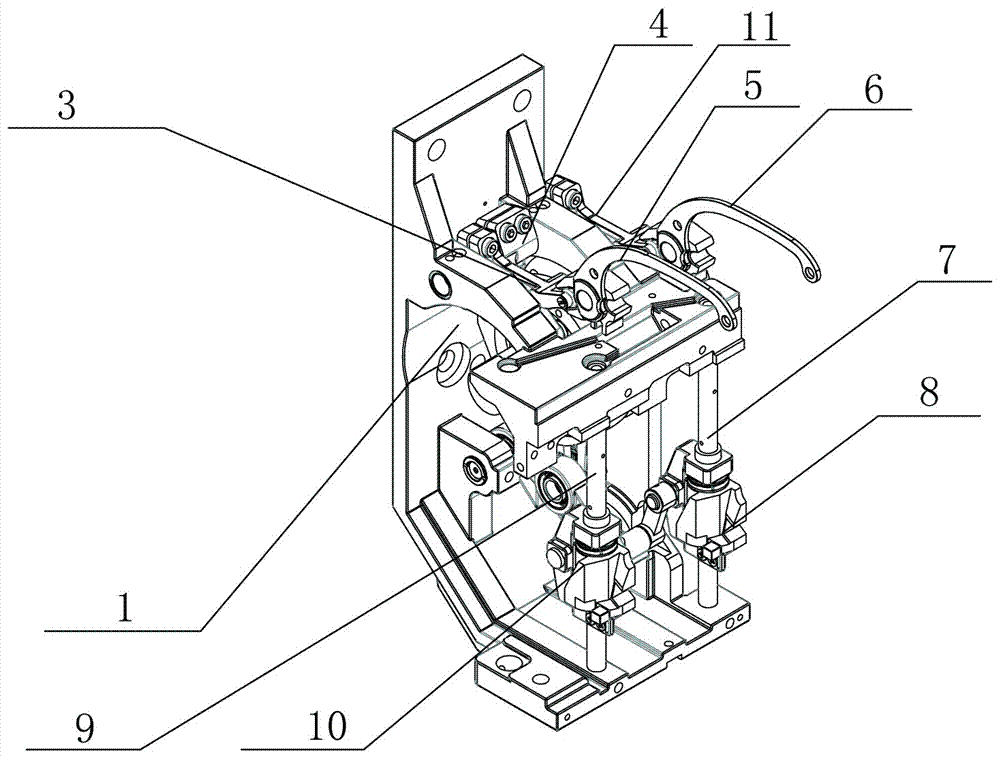 Over-three-thread embroidery machine nose with head-spacing function