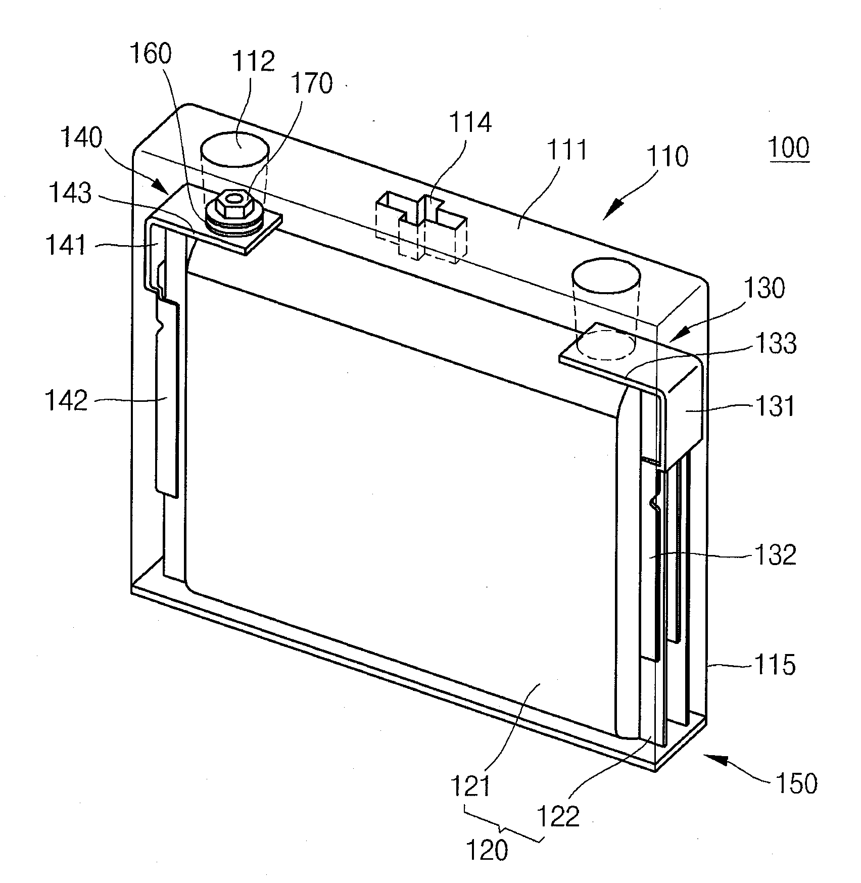 Secondary battery and battery pack having the same