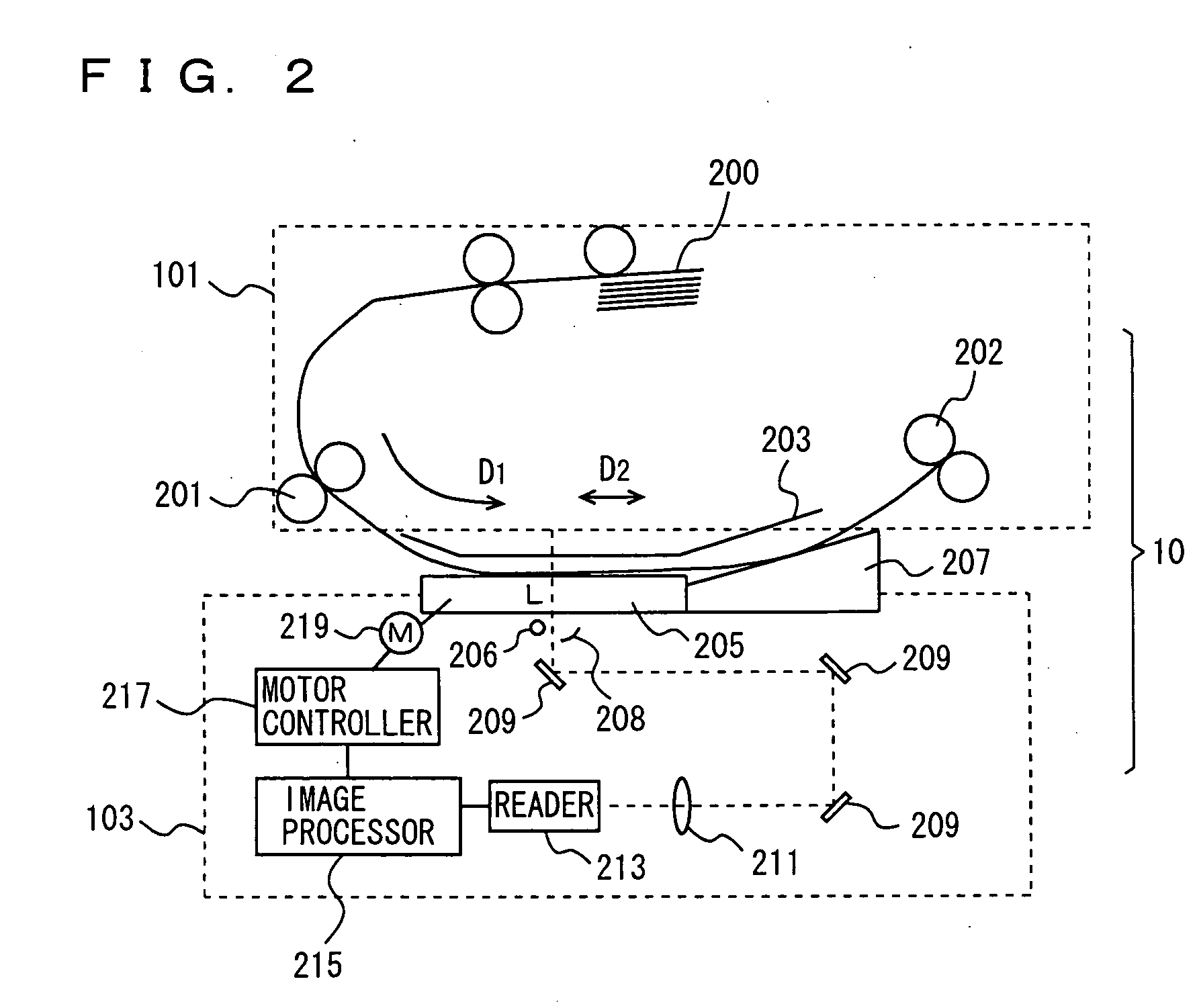 Image reading apparatus reading an original while transporting the same
