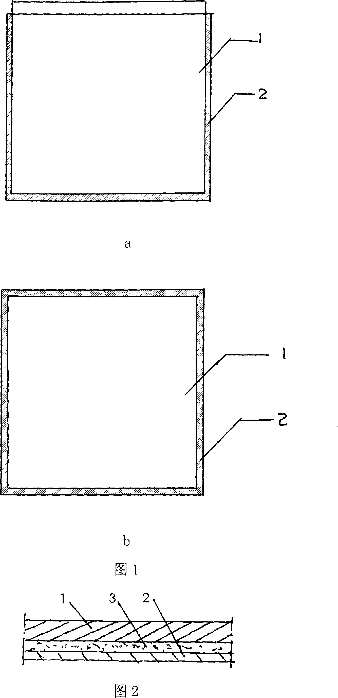 Composite board of titanium / copper, and production method