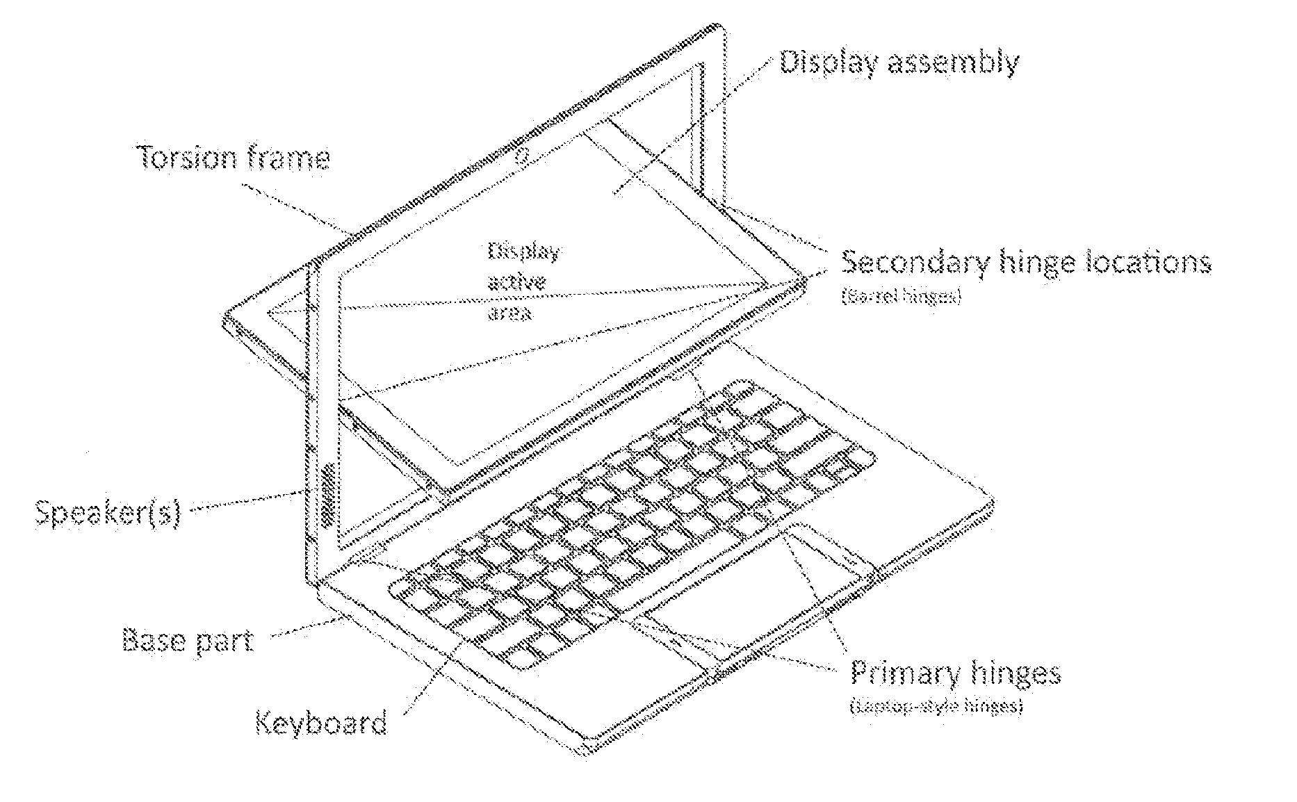 Electronic device with pivoting display assembly