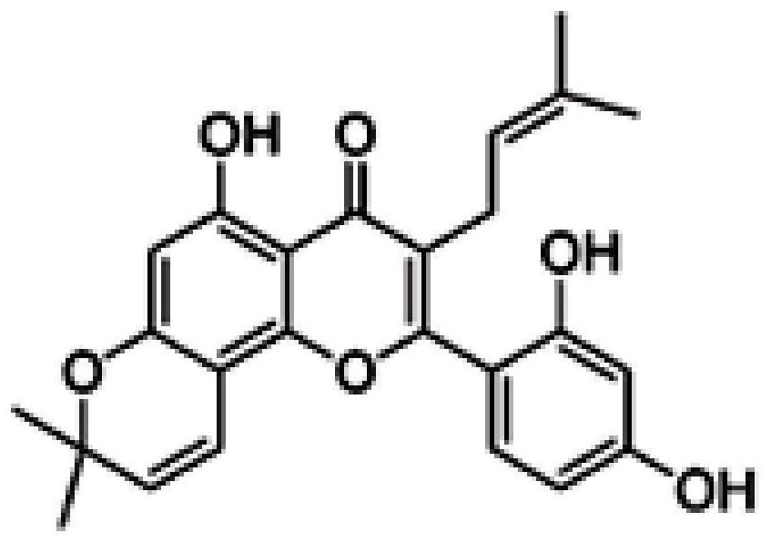 Application of mulberone H in preparation of anti-Alzheimer's disease medicine