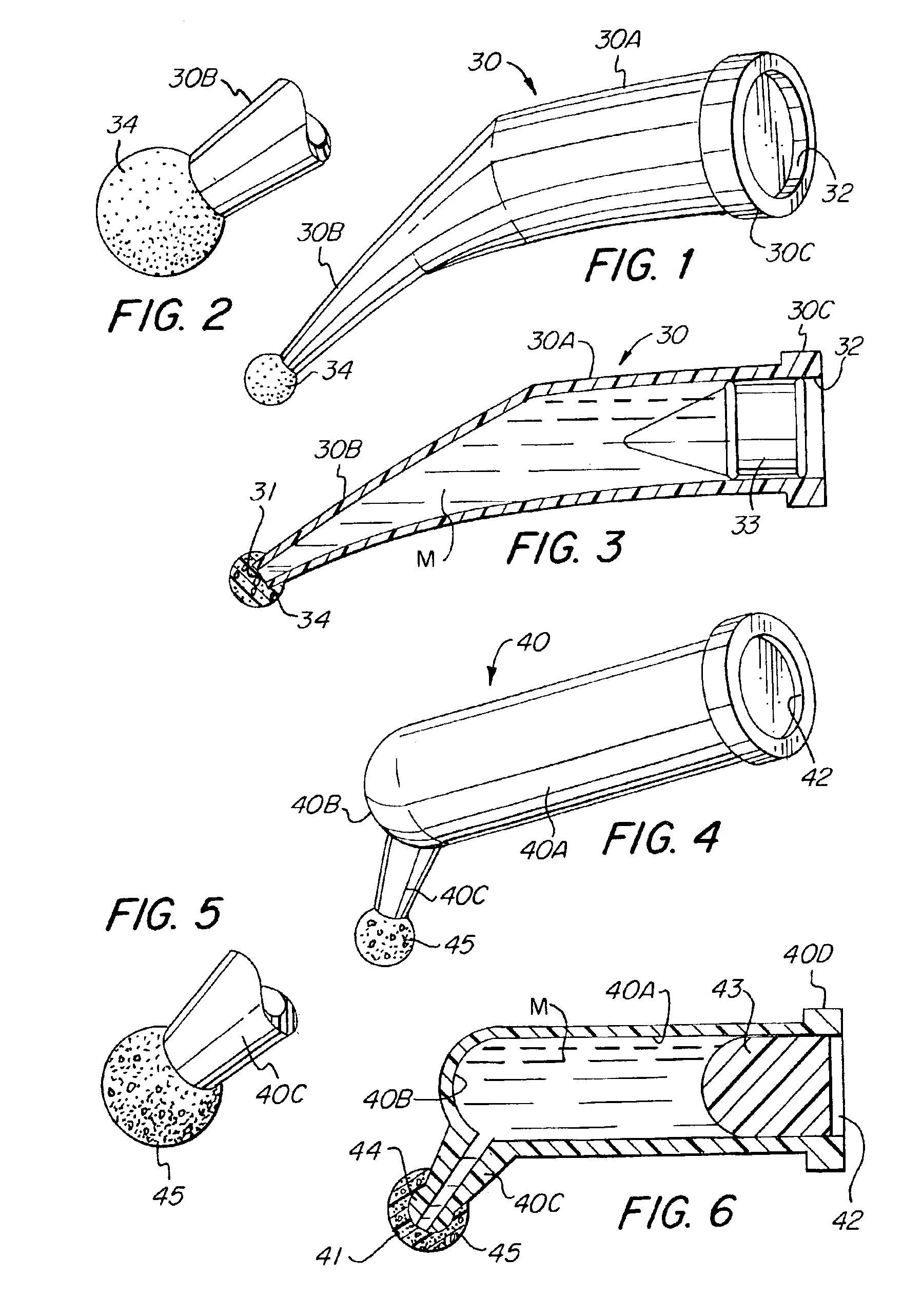 Dental material container with porous flow through applicator