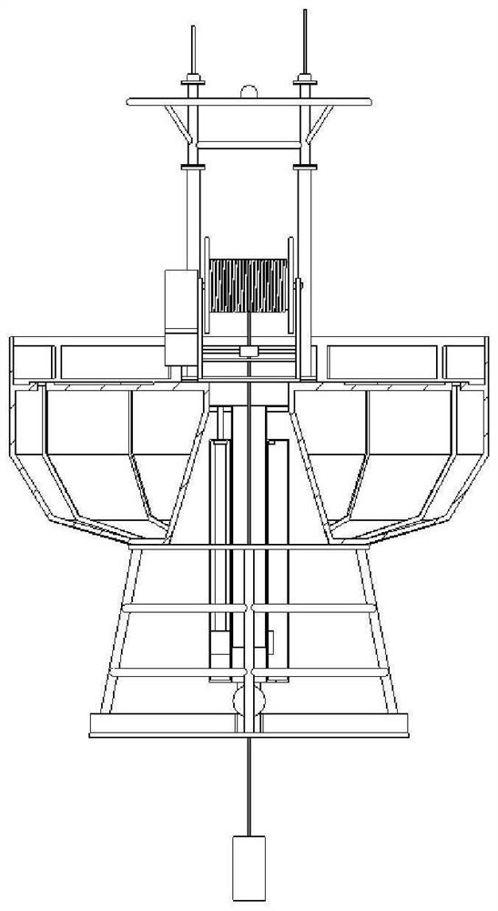 Monitoring device for mooring buoy with winch and position control method thereof