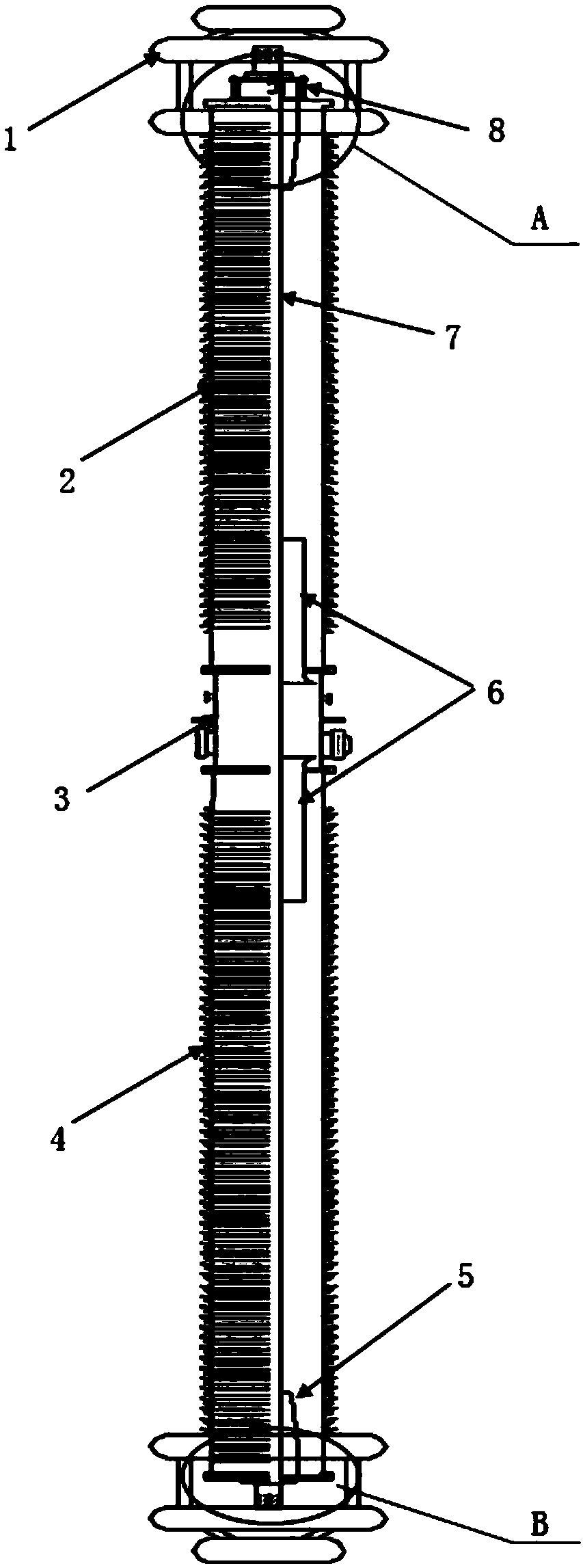 An inflatable UHV DC wall bushing