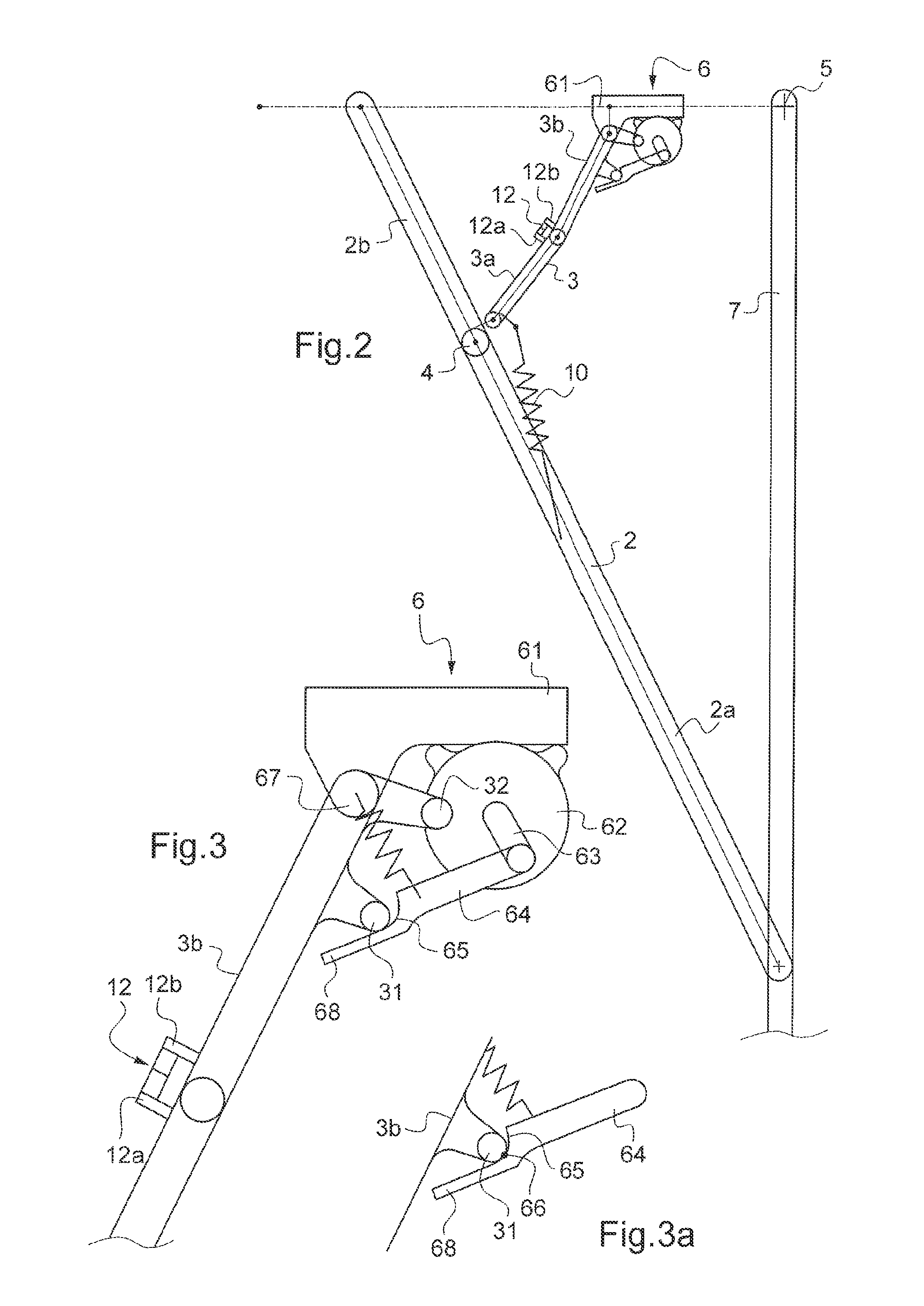 A device for unlocking an undercarriage in a deployed position, and an undercarriage fitted with such a device