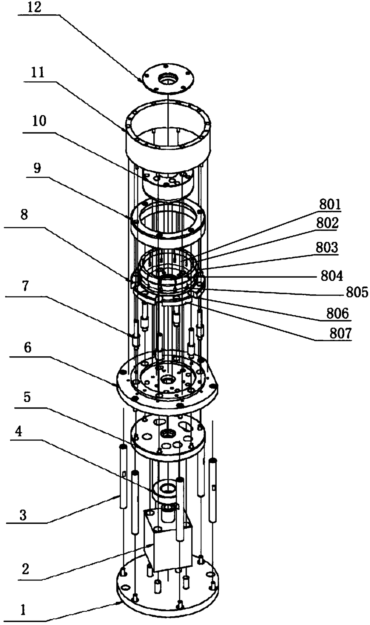 Machining center clamping head assembly