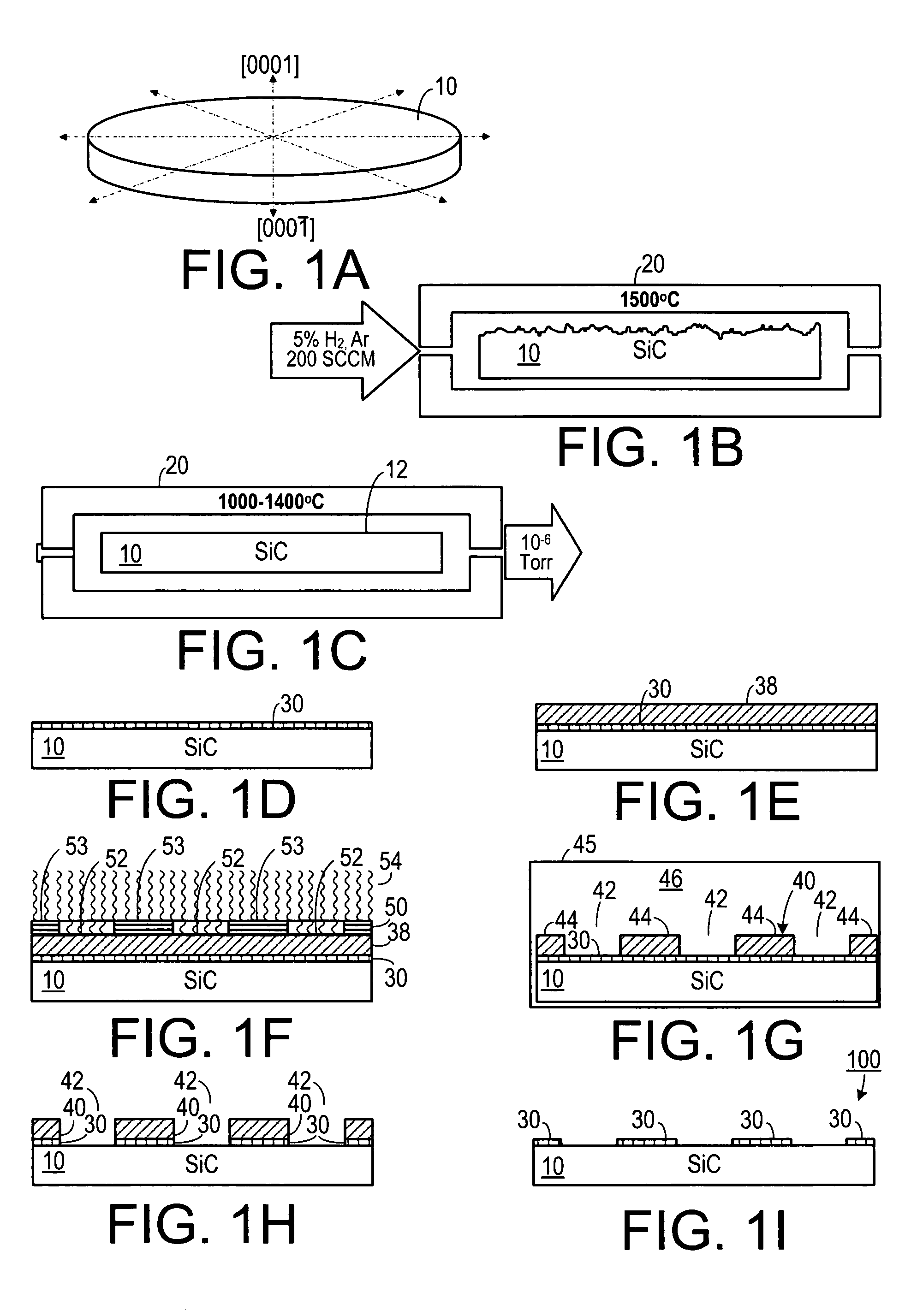 Patterned thin film graphite devices and method for making same