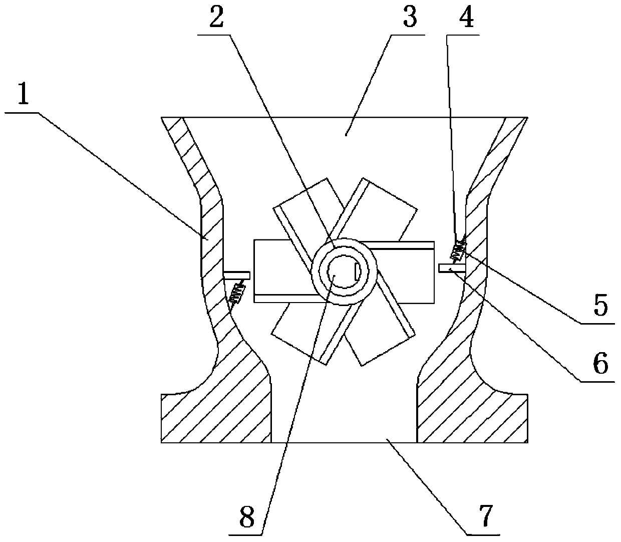 Anti-blocking star type cinder valve
