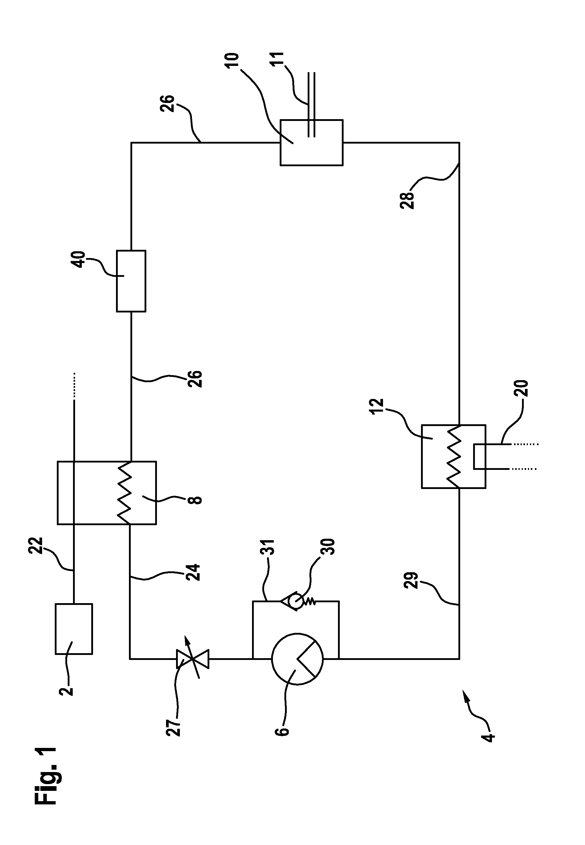 Device and method for the recovery of waste heat of an internal combustion engine