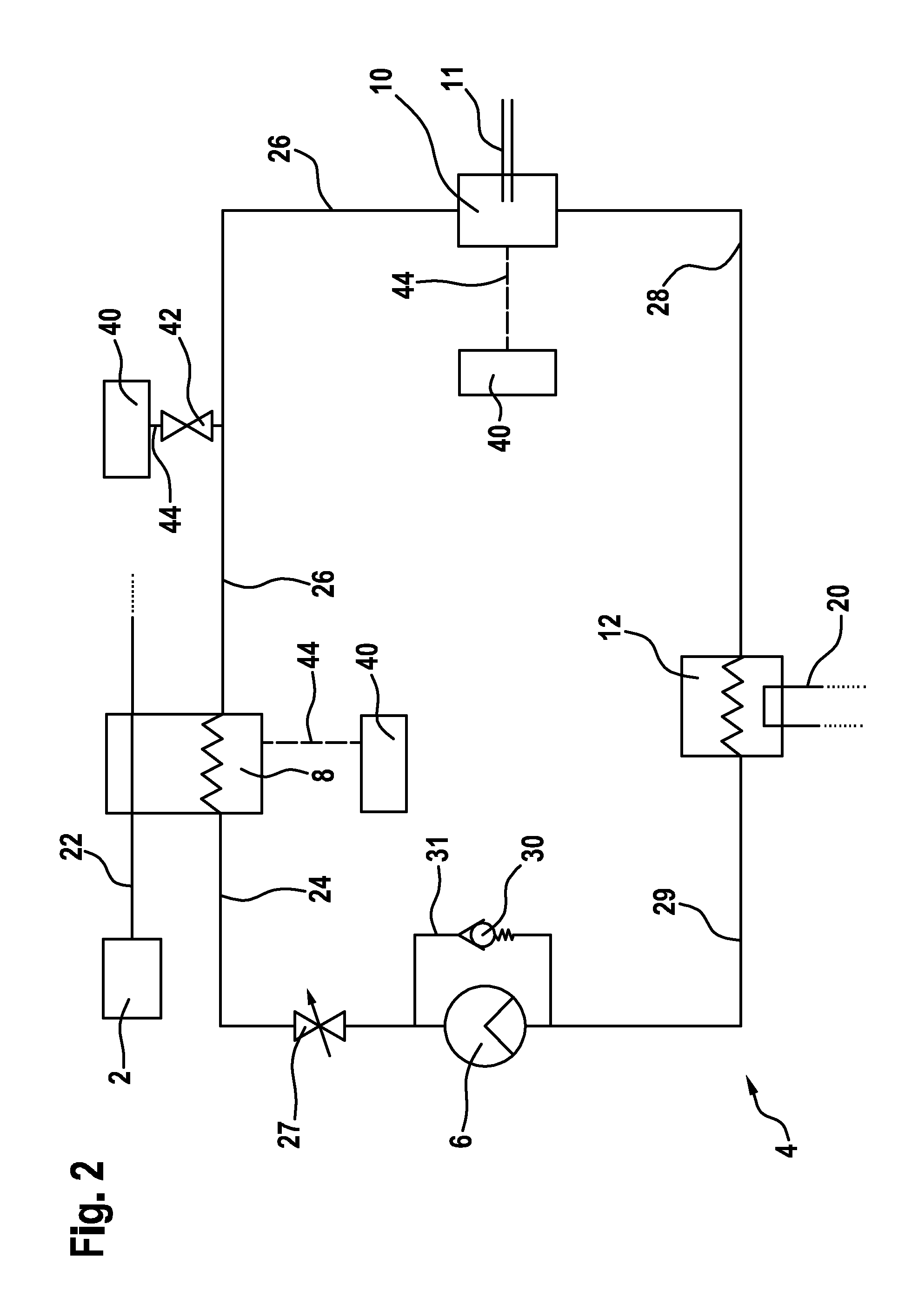 Device and method for the recovery of waste heat of an internal combustion engine