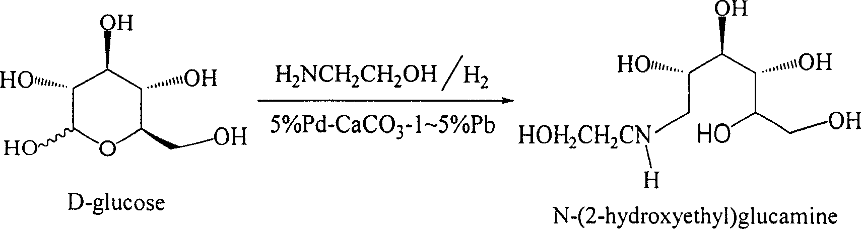 Method for synthesizing N- (2-hydroxyethyl)-glucosamine