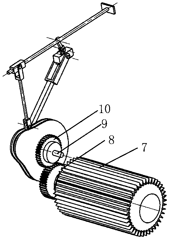 Bag pushing device