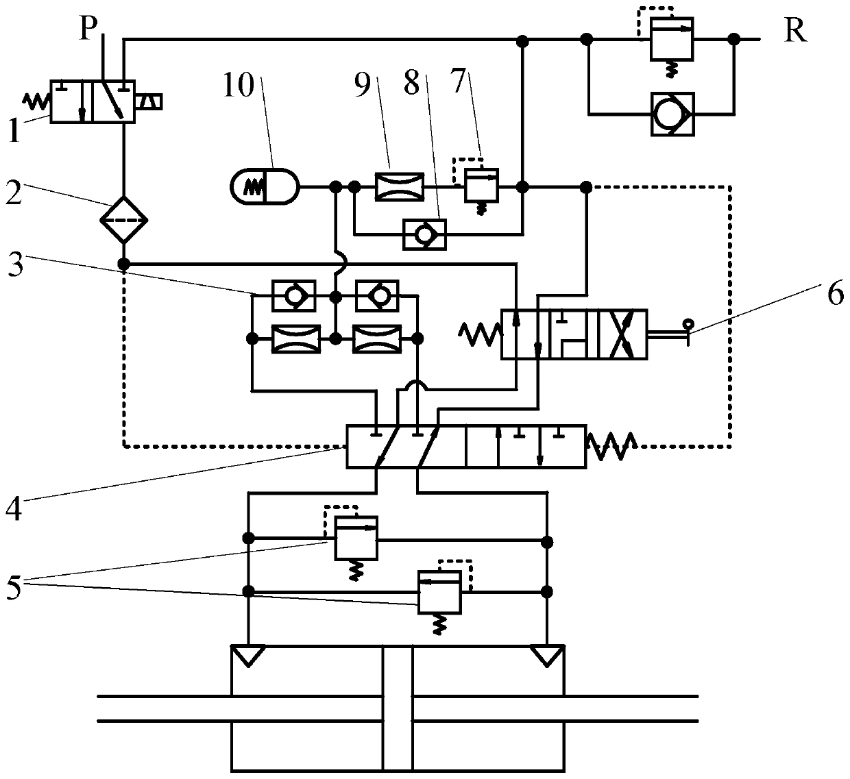 Mechanical-hydraulic aircraft nose wheel turning anti-swing system