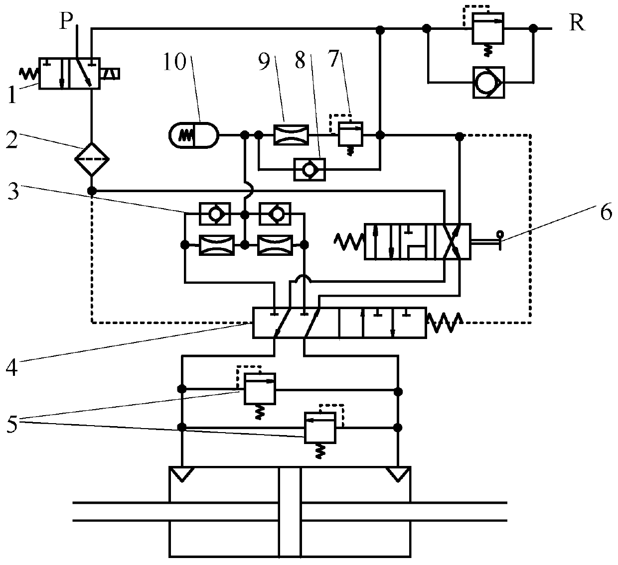 Mechanical-hydraulic aircraft nose wheel turning anti-swing system