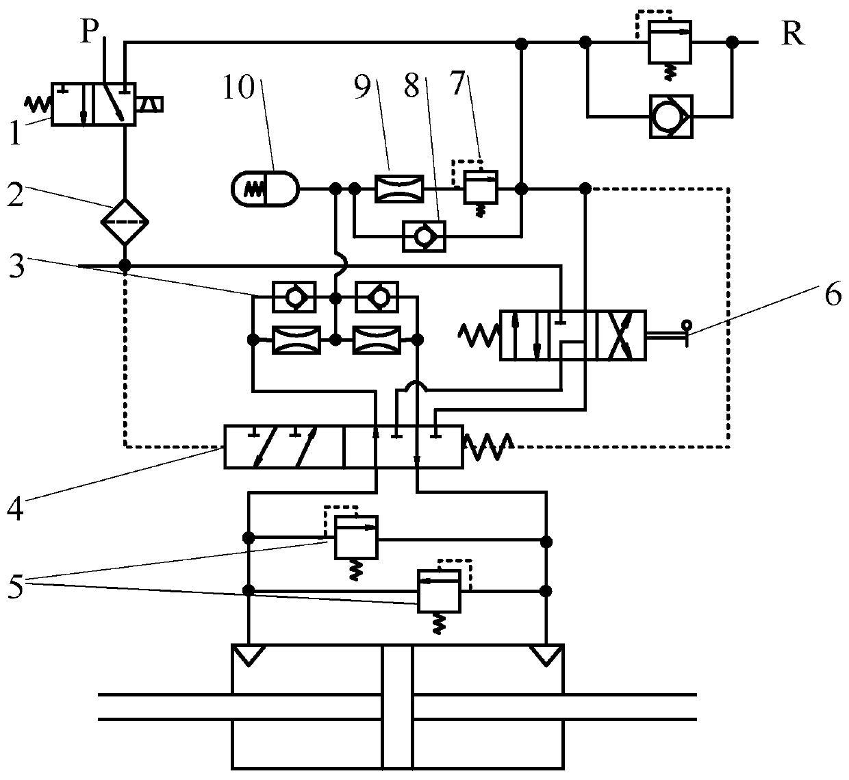 Mechanical-hydraulic aircraft nose wheel turning anti-swing system