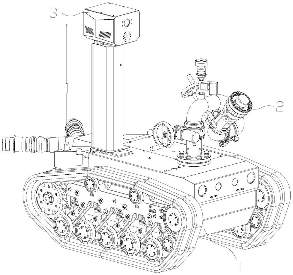 A fire detection and fire fighting robot and its working method