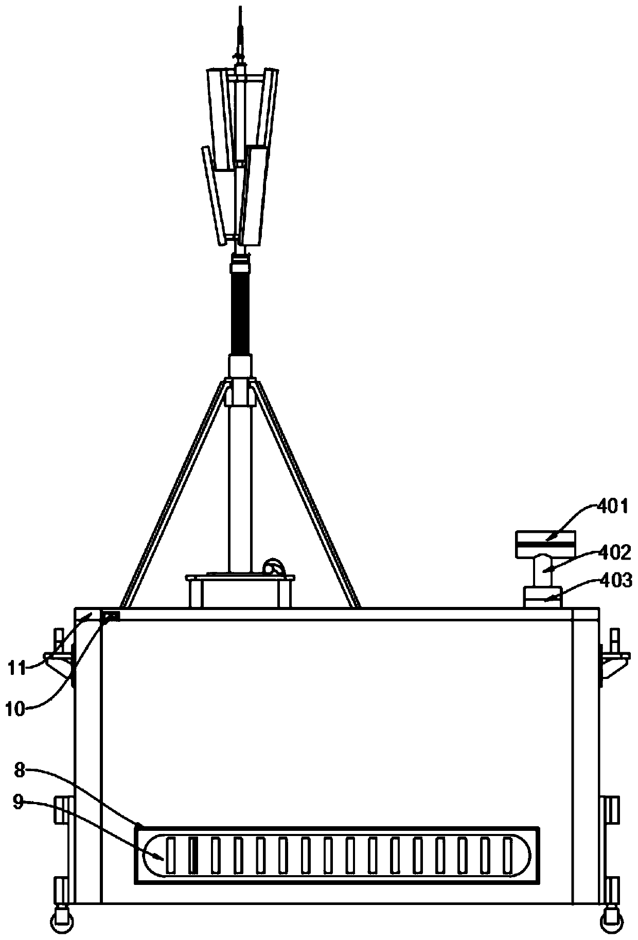 Novel mobile base station lightening protection device