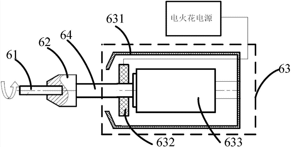 Pipe fitting automatic electric spark treatment device and method
