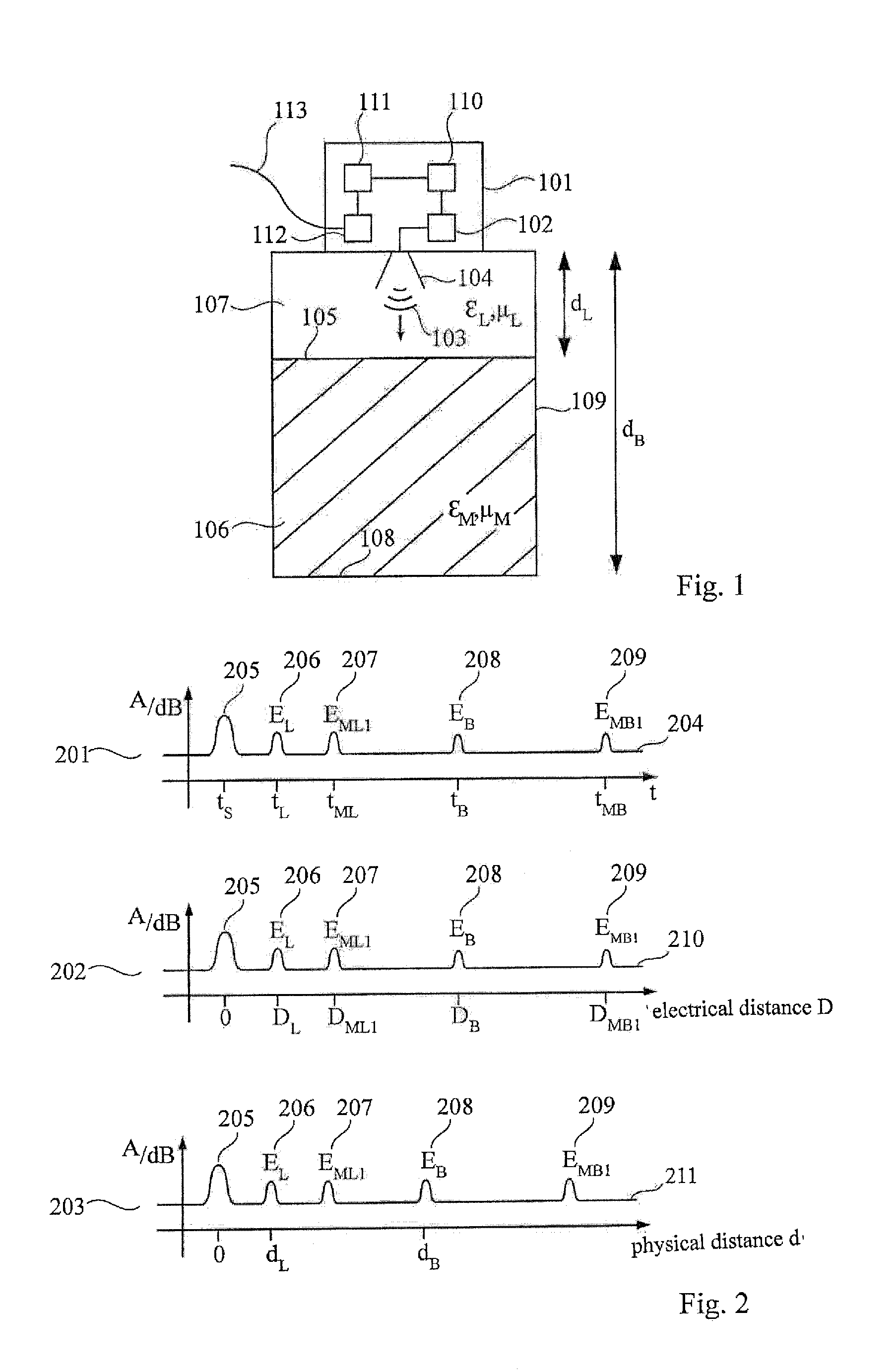 Device and method for determining media characteristics and container characteristics