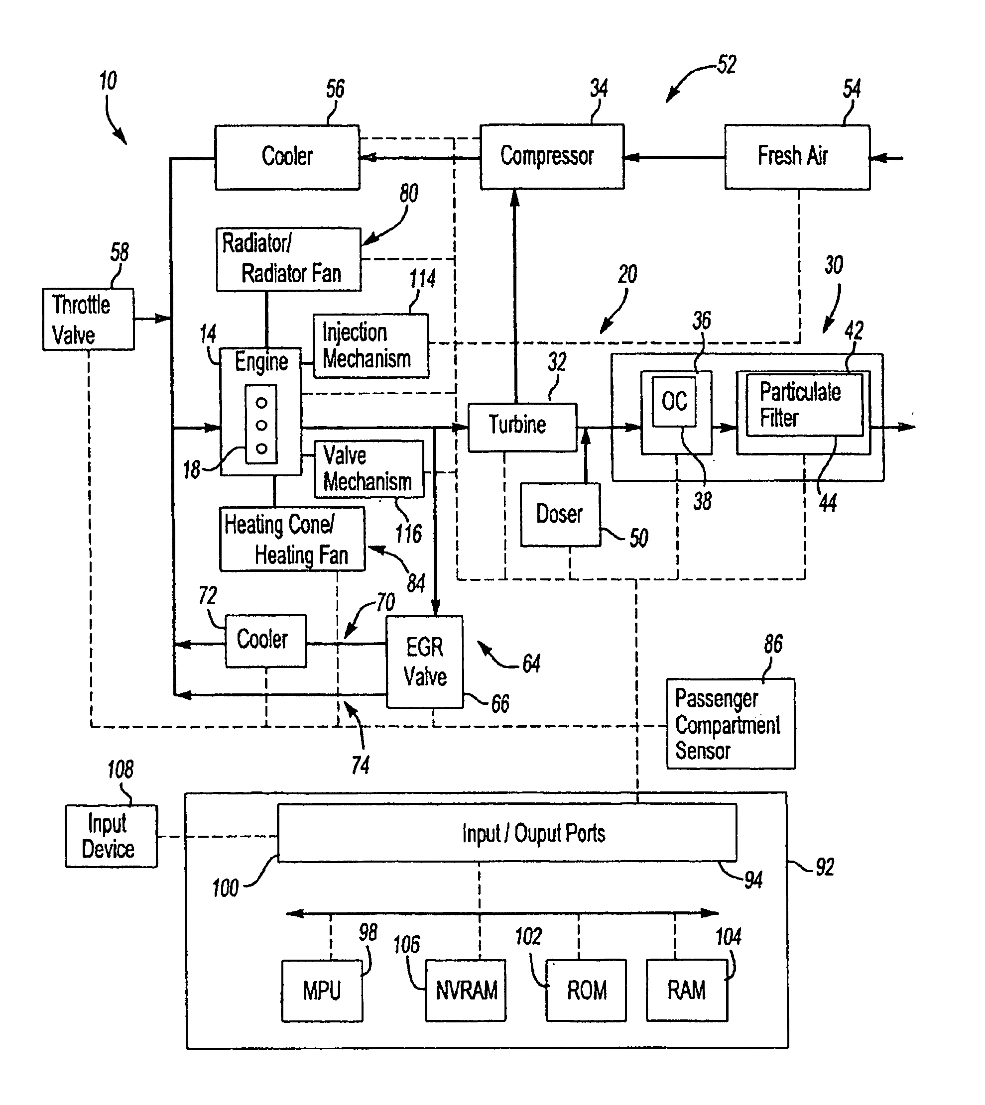 Method and system of diesel engine setpoint compensation for transient operation of a heavy duty diesel engine