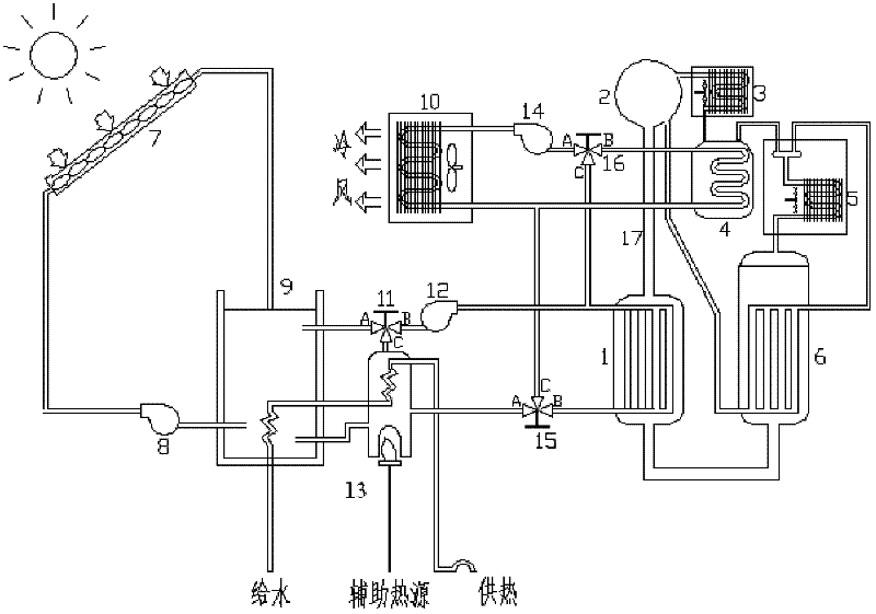 Domestic solar airlift pump absorption type air conditioning system