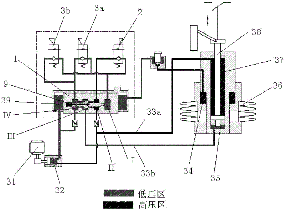 Hydraulic electromagnetic reversing mechanism for high-voltage circuit breaker hydraulic spring operation device