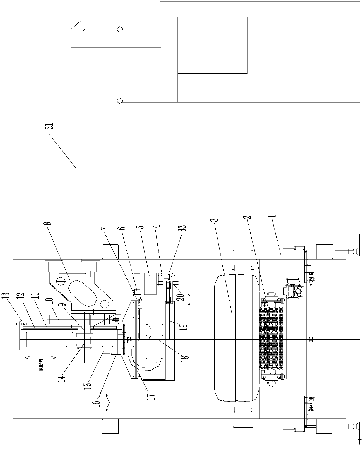 Full-automatic laser code engraving machine for tires