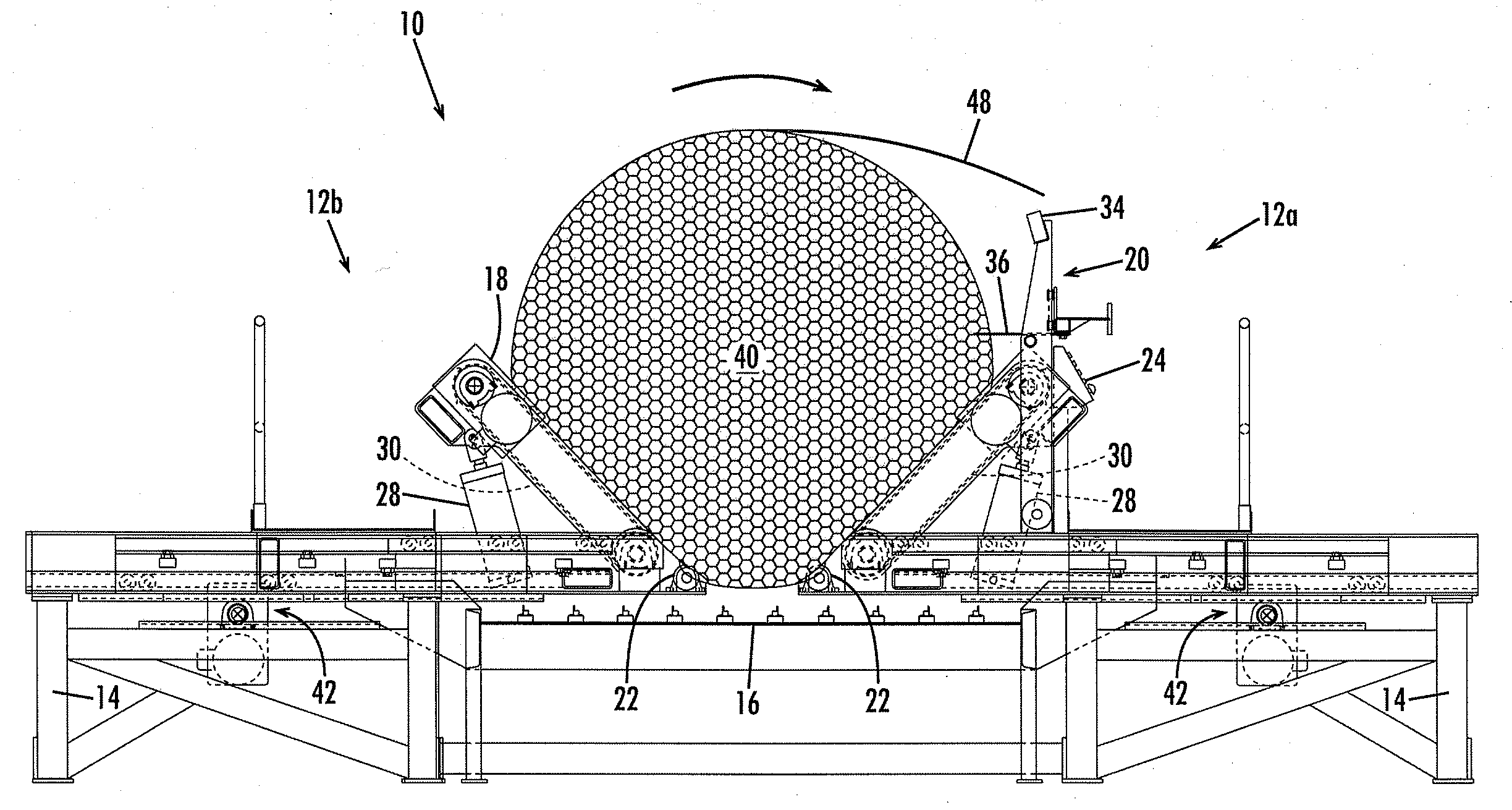 Round cotton module opener