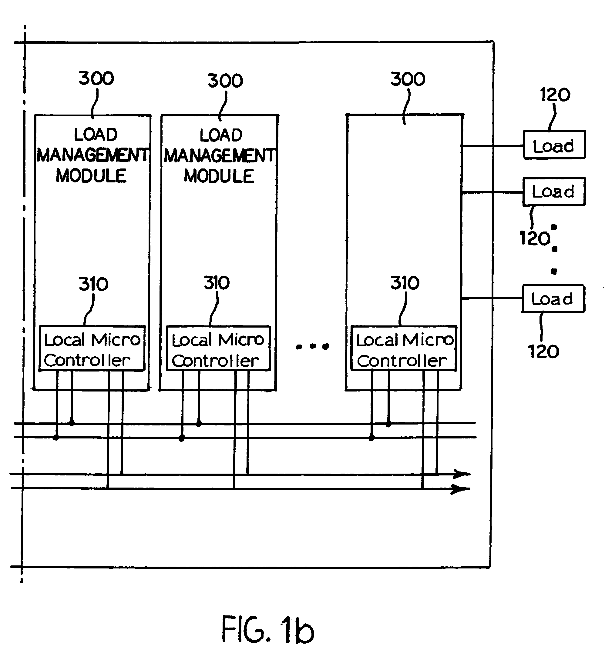 Electric power distribution center having a plurality of ASICS each with a voltage to frequency converter that use an RMS current value