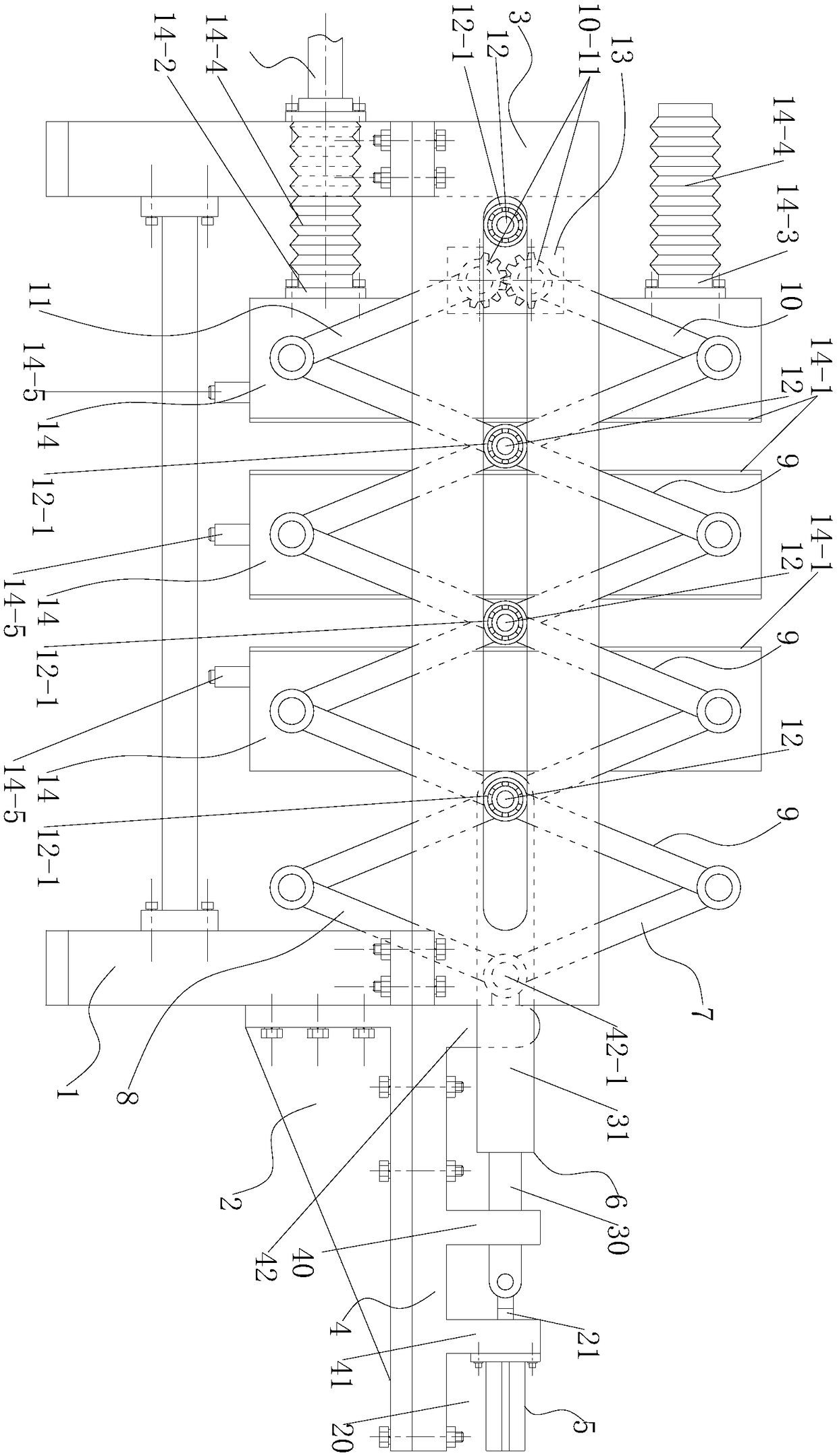 Metal powder extruding machine driving mechanism